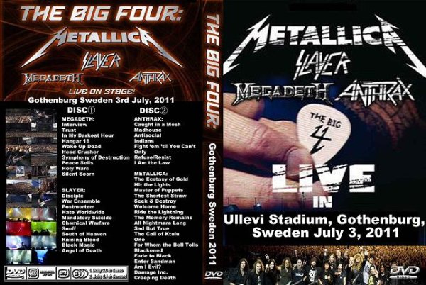 画像1: BIG FOUR 2011 Anthrax Metallica Slayer Megadeth DVD (1)