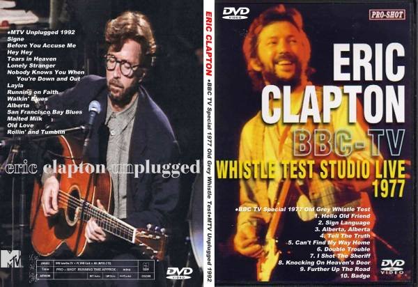 エリッククラプトン 77年BBC TV+1992MTVアンプ Eric Clapton DVD