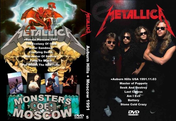 画像1: 5 メタリカ 2本1991年Auburn+Moscow METALLICA DVD (1)