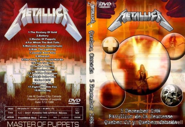 画像1: 2 メタリカ カナダ Quebec 1986 Metallica DVD (1)