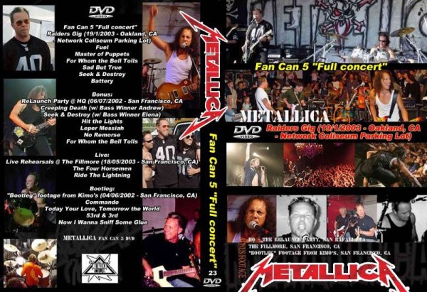 画像1: 23 メタリカ Fan Can 5 2003〜2002高画質 Metallica DVD (1)