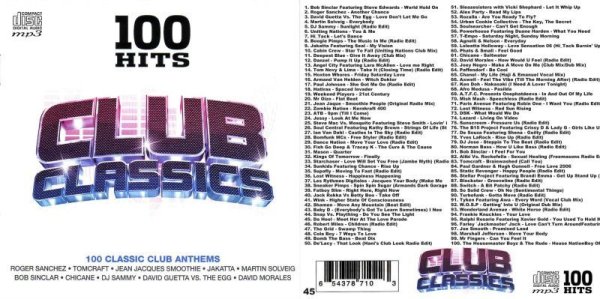 画像1: 45■100 Hits-CLUB CLASSICS David Guetta Bob Sinclar MP3CD CD (1)