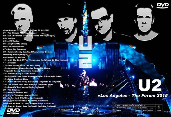 画像1: U2 2015 ロサンゼルス DVD (1)