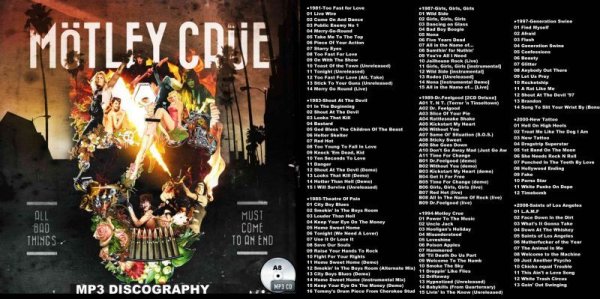 画像1: A8■モトリー・クルー 全スタジオアルバム＋ベストMotley Crue Discography MP3CD (1)