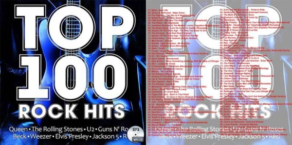 画像1: 373■Top 100 Rock Hits Guns N' Roses Beck Queen Lenny Kravitz MP3-CD (1)