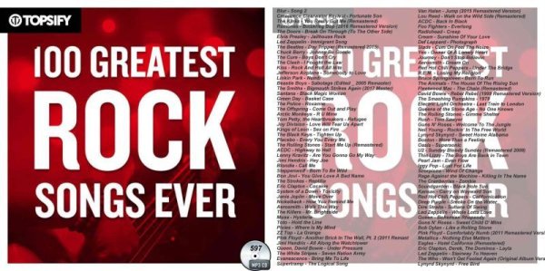 画像1: 597■100 Greatest Rock Songs Ever(Queen Oasis David Bowie Clash Aerosmith CD (1)