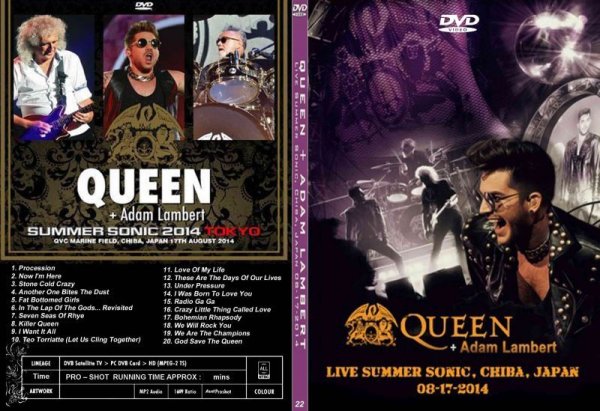 画像1: 22 クイーン サマソニ 2014 Queen + Adam Lambert 高画質 DVD (1)