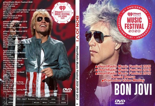 画像1: 28 Bon Jovi iHeartRadio 2020 2018 2012 DVD (1)
