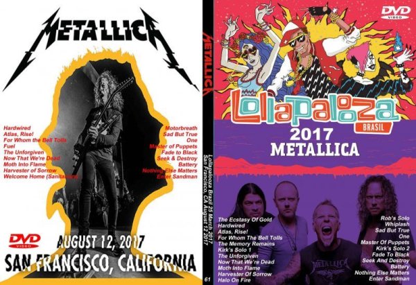 画像1: 61 メタリカ2枚 2017 Lollapalooza +San Francisco Metallica DVD (1)