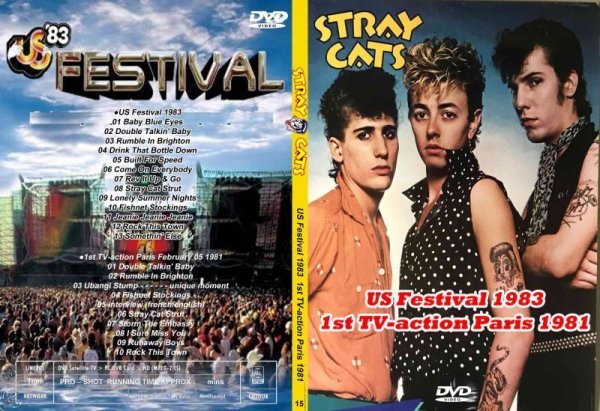 画像1: 15 ストレイキャッツ US Festival 1983+TV Paris 1981 STRAY CATS DVD (1)