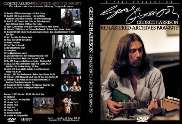 画像1: George Harrison ジョージ・ハリスンRemastered Archives 1969-1972 DVD (1)