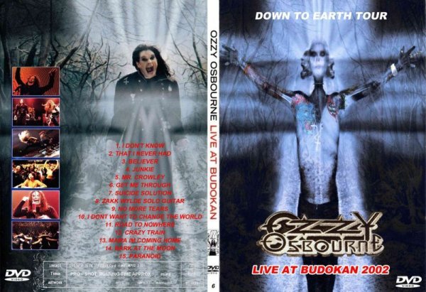 画像1: 6 オジー・オズボーン 2002 Budokan Ozzy Osbourne DVD (1)
