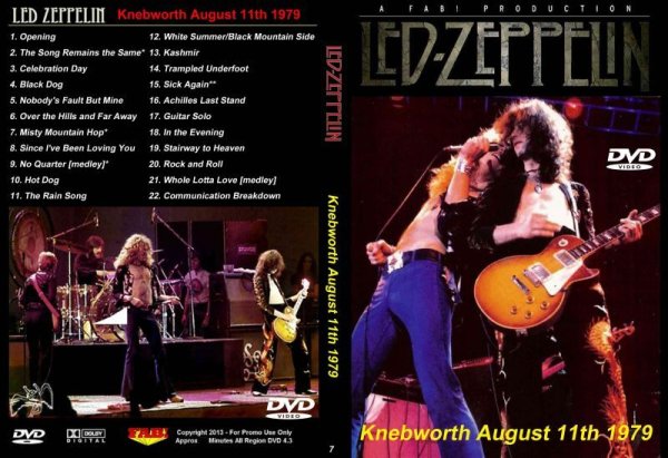 画像1: 7 レッド・ツェッペリンDL Knebworth 1979 Led Zeppelin DVD (1)