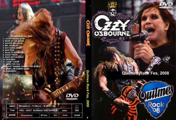 画像1: 8 オジー・オズボーン Quilmes Argentina 2008 Ozzy Osbourne DVD (1)