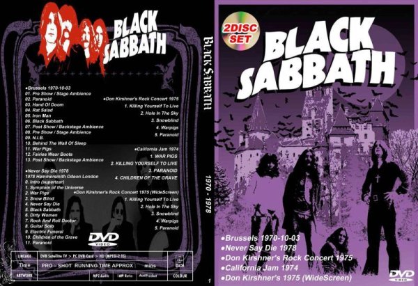 画像1: Black Sabbath(1) 2枚 初期 1970-1978 Ozzy Osbourne DVD (1)