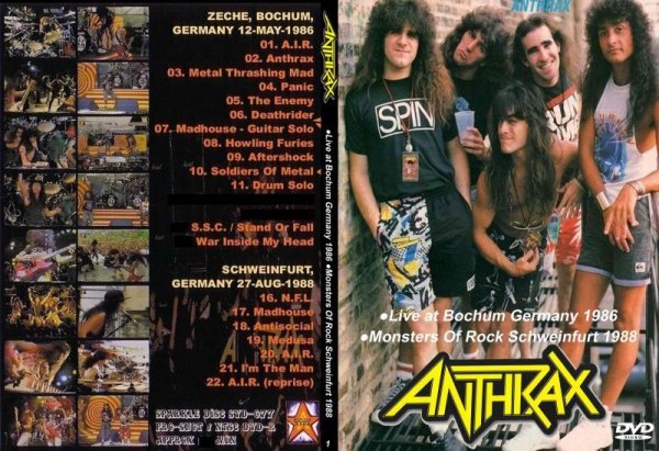 画像1: 1 アンスラックス 1986-1988 Germany ANTHRAX DVD (1)