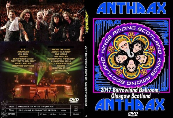 画像1: 6 アンスラックス 2017 Scotland ANTHRAX DVD (1)
