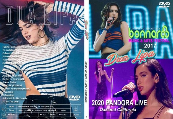 画像1: ●1 デュア・リパ 2020 Pandora●2017 Bonnaroo Dua Lipa DVD (1)