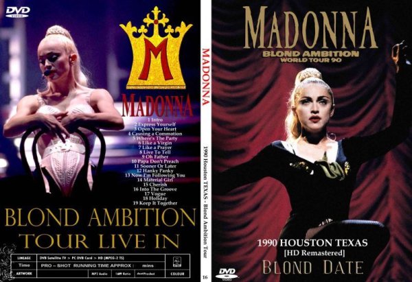 画像1: 16 マドンナ 1990テキサス HD Blond Ambition Madonna DVD (1)