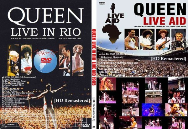 画像1: 21 Queen 1985 Live Aid + Rio [HD Remastered] DVD (1)