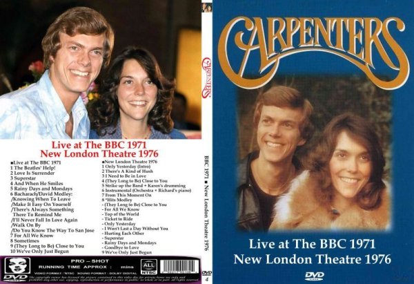 画像1: 4 カーペンターズ BBC 1971★London 1976 Carpenters DVD (1)