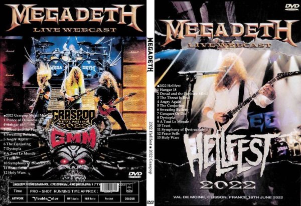 画像1: メガデス 2022 Hellfest■2022 Graspop Megadeth DVD (1)