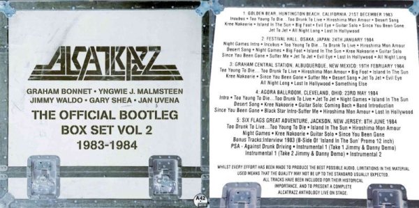 画像1: A42■Alcatrazz The Official Bootleg Box Set Vol. 2 1983-1984 MP3CD (1)