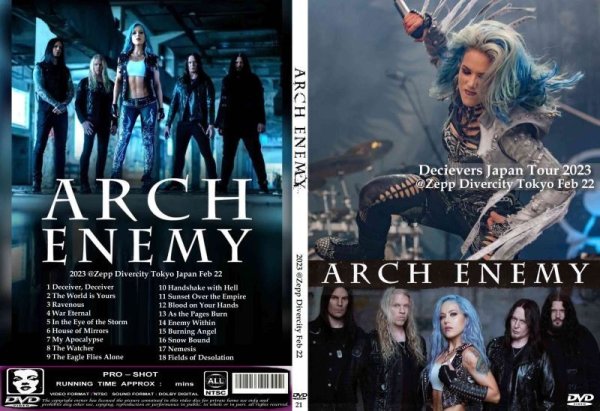画像1: 21 アーチ・エネミー 2023 東京2月22日 Arch Enemy DVD (1)
