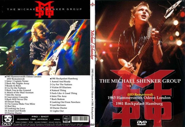 画像1: マイケル・シェンカーHD1983 Hammersmith●1981 Rockpalast Michael Schenker M.S.G DVD (1)