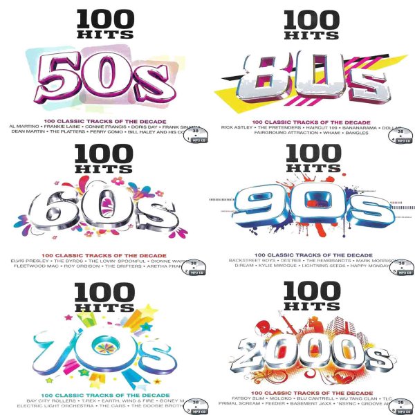 画像1: DV384■100ヒッツ2000〜1950年代別600曲 MP3DVD (1)