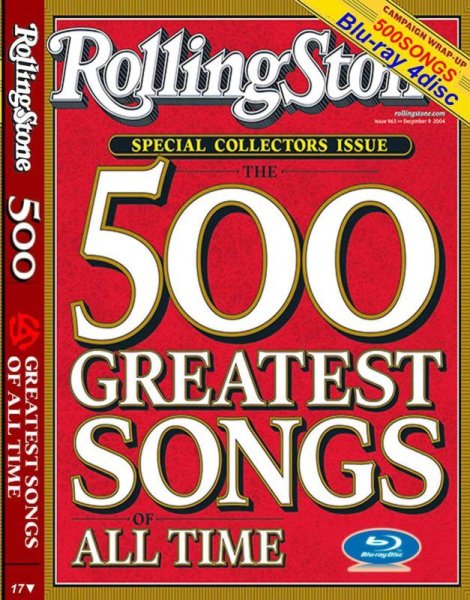 画像1: ブルーレイ17▼4枚 500 Greatest Songs ローリングストーン誌(Beatles Rolling stones ERIC CLAPTON THE DOORS DEEP PURPLE) (1)