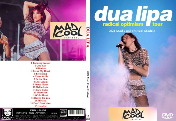 画像1: 12 デュア・リパ 2024 Mad Cool Fes Dua Lipa DVD (1)
