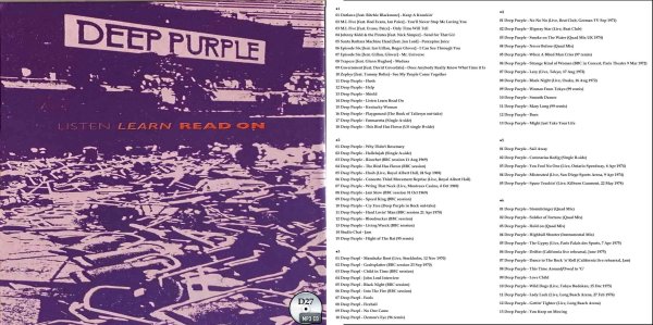 画像1: D27■ディープ・パープル Listen Learn Read On Deep Purple MP3 CD (1)