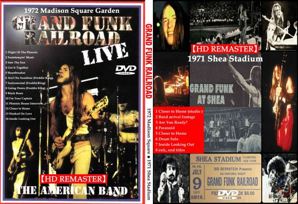 画像1: グランドファンクレイルロード リマスター72 Madison■71 Shea Grand Funk Railroad DVD (1)