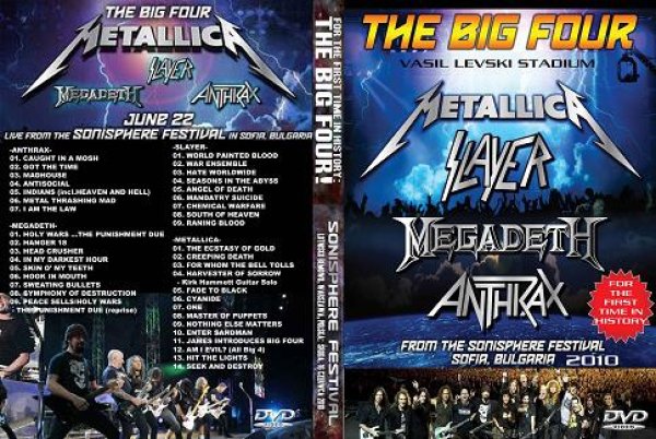 画像1: BIG FOUR! 2010 (2)枚 Anthrax Metallica Slayer Megadeth DVD (1)