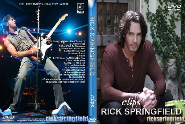 画像1: リック・スプリングフィールド 全高画質プロモ集 Rick Springfield DVD (1)