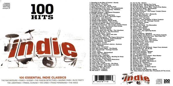 5□100 Hits-Indie オムニバス MP3CD Libertines Pixies CD ...