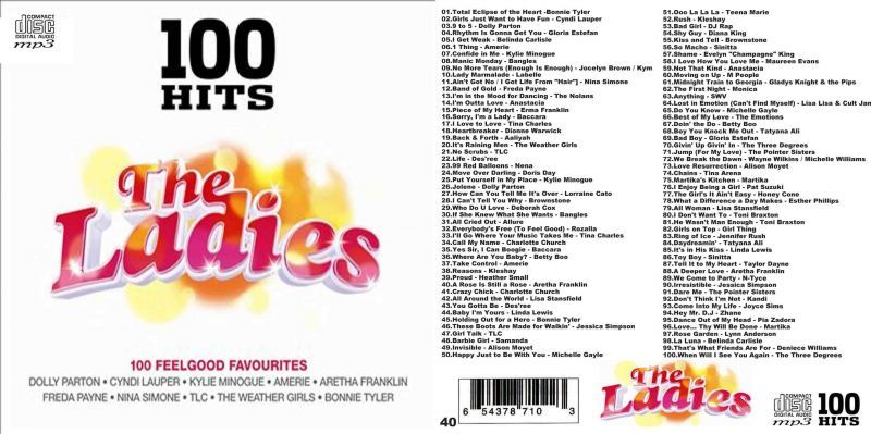 40100 Hits-The Ladies Cyndi Lauper Kylie Minogue MP3CD CD souflesｈ 音楽工房