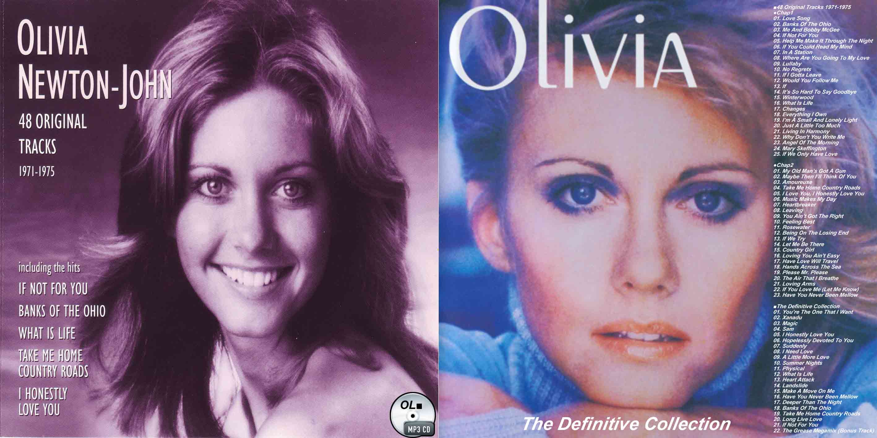 OLオリビア・ニュートンジョン 1971-1975 +Definitive Collection Olivia Newton-John MP3 CD  - souflesｈ 音楽工房